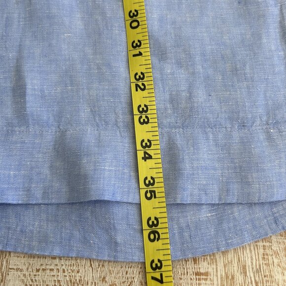 J.Crew Blue Wide Leg Seaside Linen Cropped Pant Trouser Size S - Picture 6 of 13